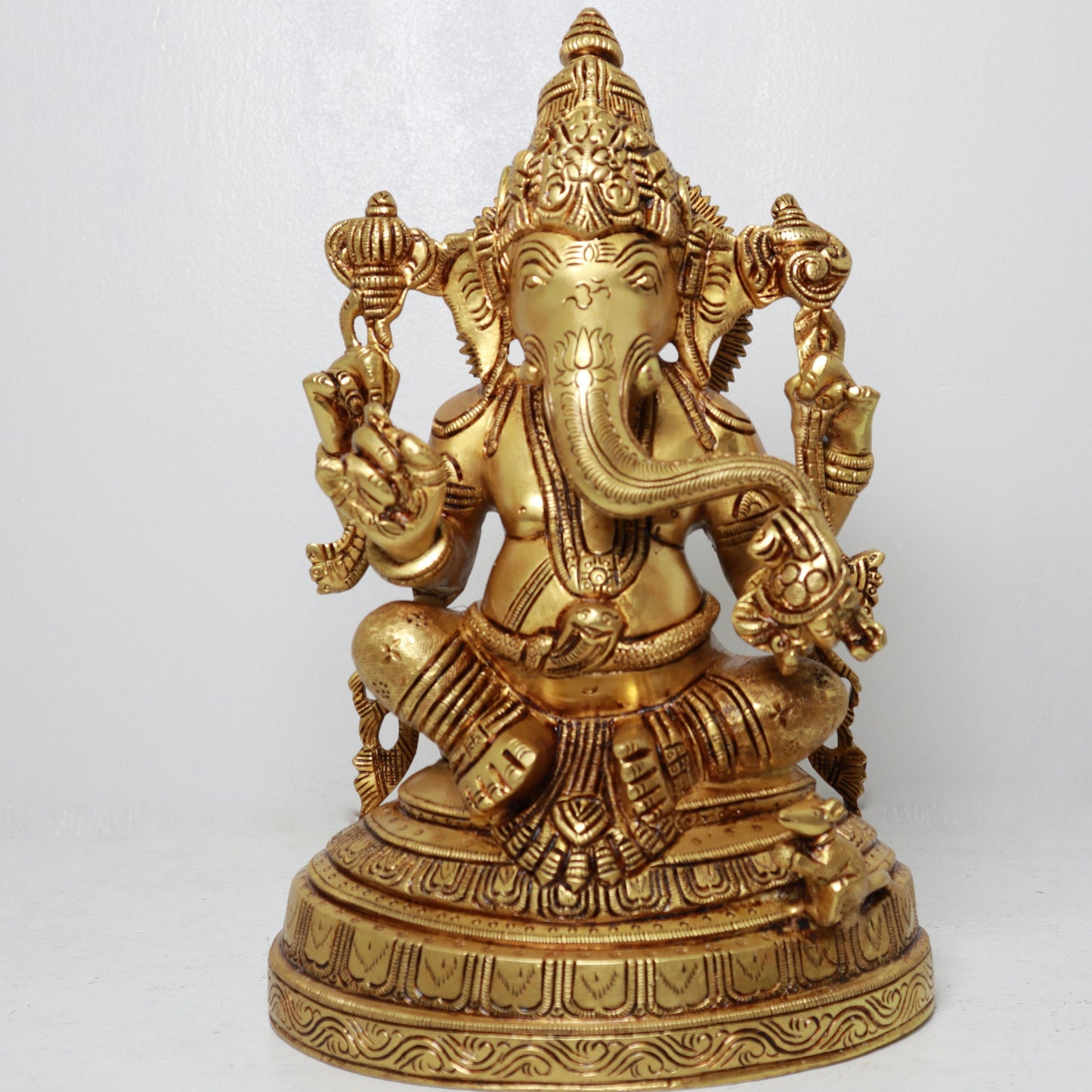 Ganesha with lotus design trunk