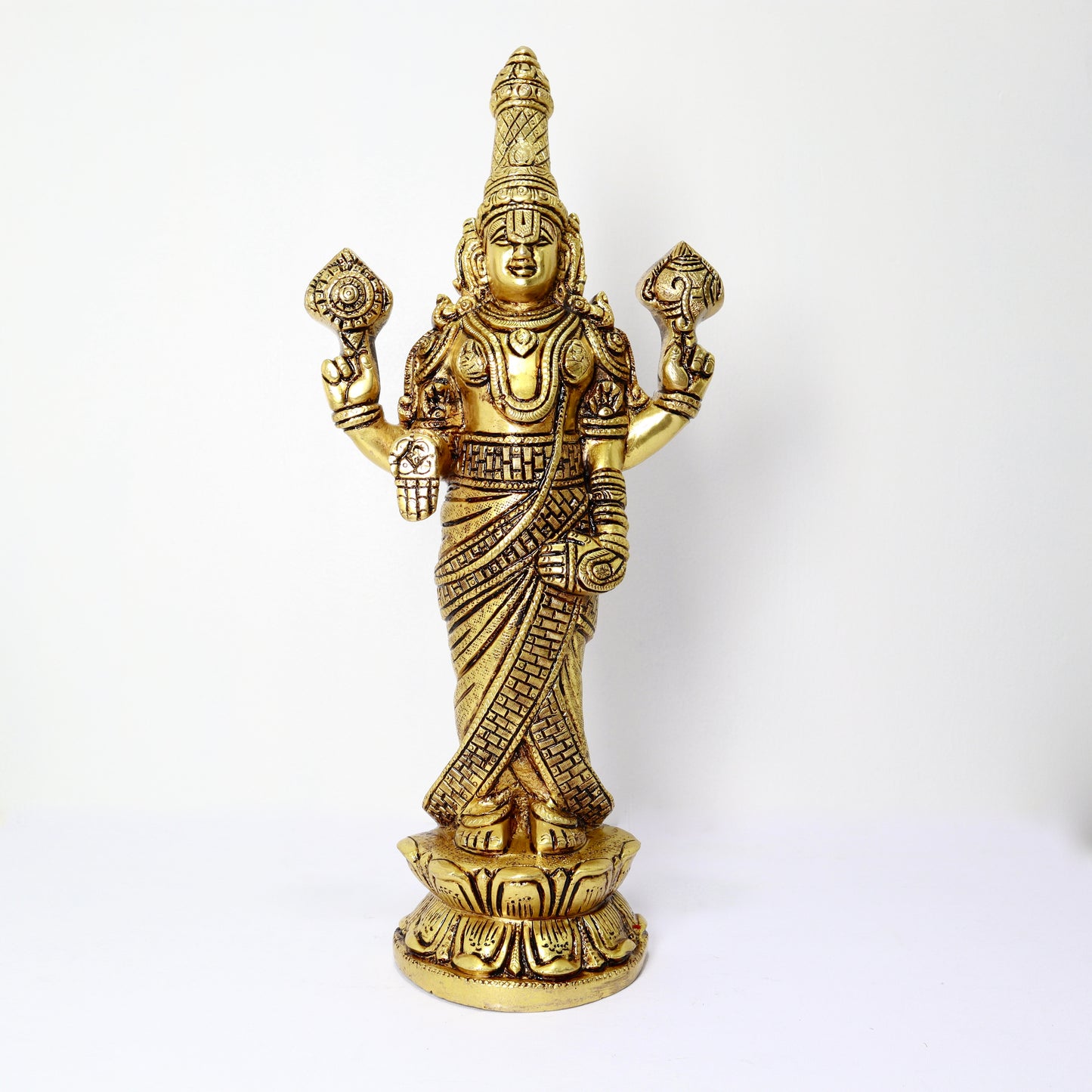 Balaji standing on lotus