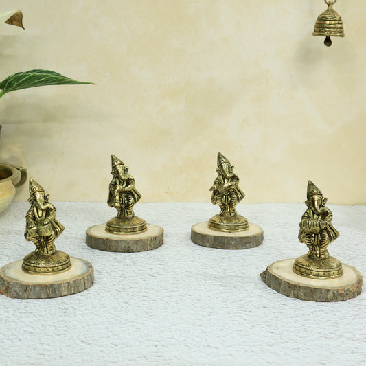 Standing Musical Ganesha - Set of 4