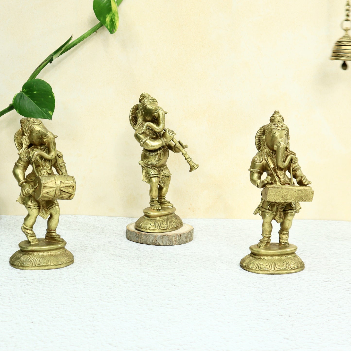 Standing Musical Ganesha - Set of 3