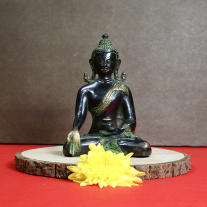 Sitting Buddha In Black finish