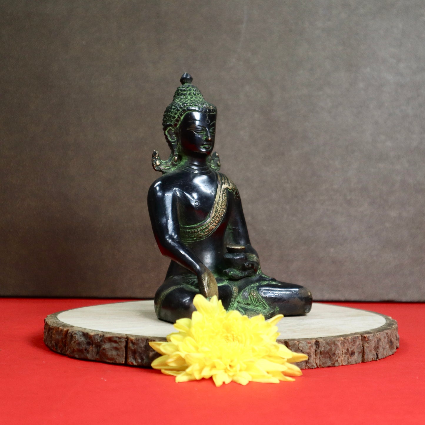 Sitting Buddha In Black finish