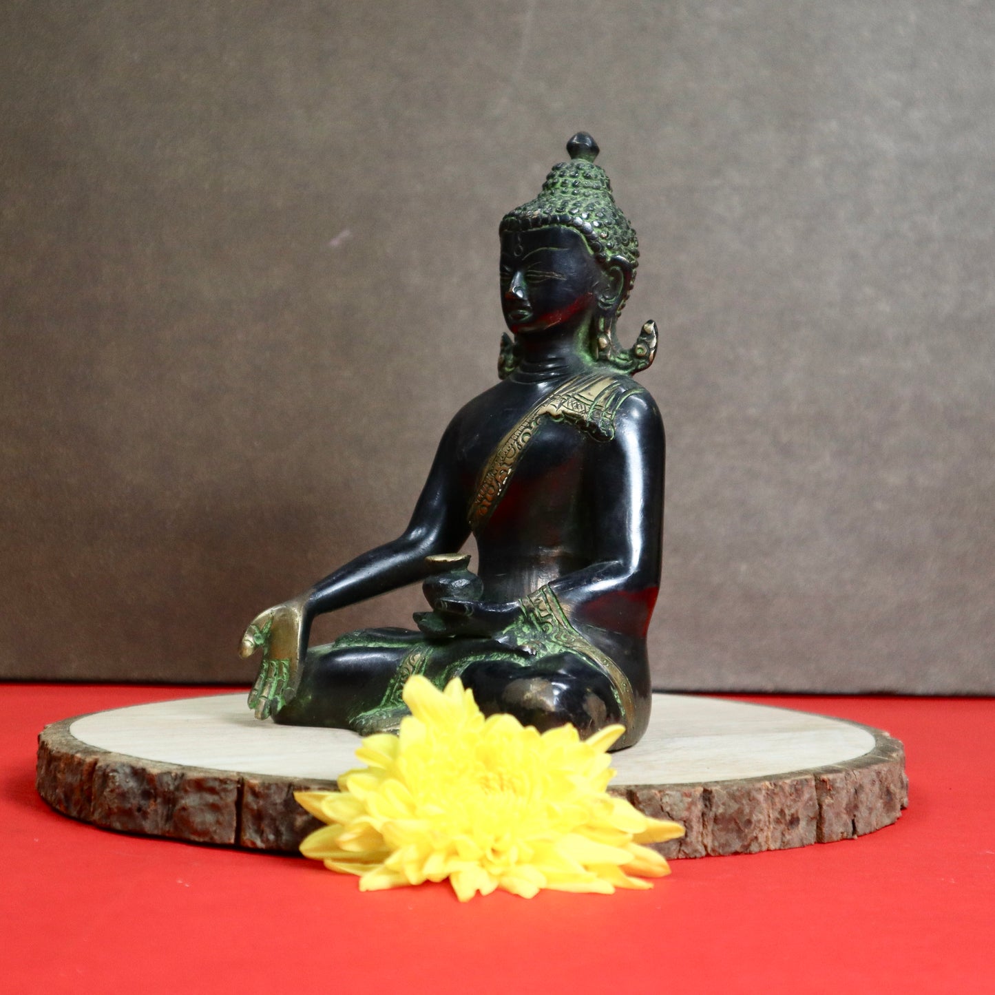 Sitting Buddha In Black finish