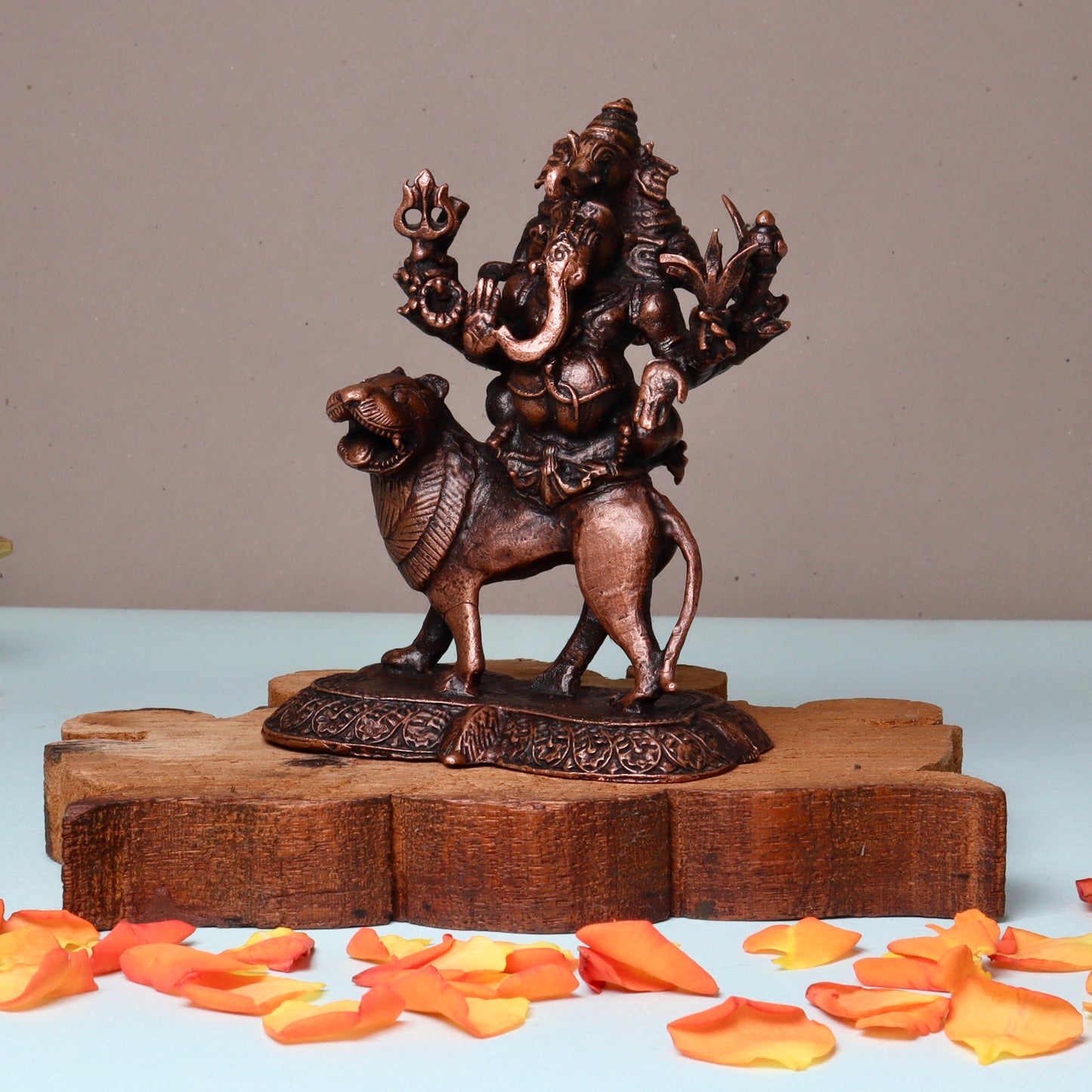 Panchmukhi Ganesha on Lion