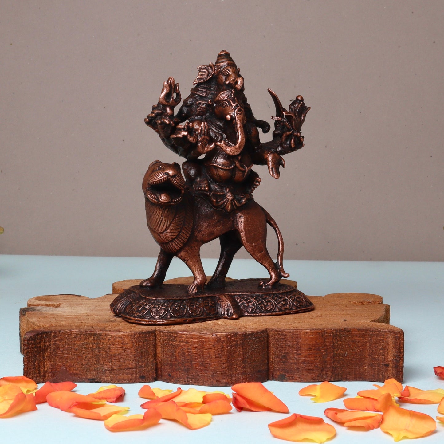 Panchmukhi Ganesha on Lion